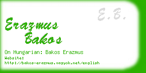 erazmus bakos business card